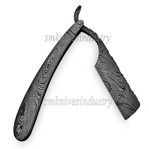 Navaja de Afeitar Profesional de Lujo Hecha a Mano con Hoja de Acero de Damasco y Mango de Alta Precisión (sm4) - Product Image 5