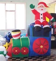 Ballons de jardin gonflables en PVC Balorama, train du Père Noël, décoration de Noël en plein air, garantie de 2 ans, taille 4m, couleurs au choix