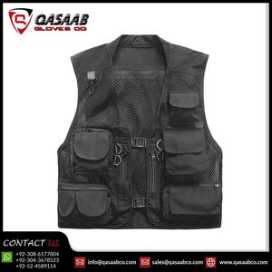 Mesh Multi-Pocket <b>Men</b> Solid-Casual Photography-Cargoes Fishing <b>Black</b> Shooting-<b>Vest</b> Waistcoats With Pockets - Product Image 3