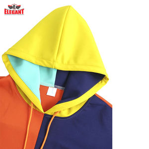 Sudadera con capucha de bloque de Color para hombre, jersey liso con logotipo personalizado, ropa para parte superior masculina - Product Image 4