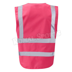 Gilet de sécurité réfléchissant haute visibilité fourni en usine pas cher en gros Logo personnalisable Polyester matériel étanche caractéristique - Product Image 2