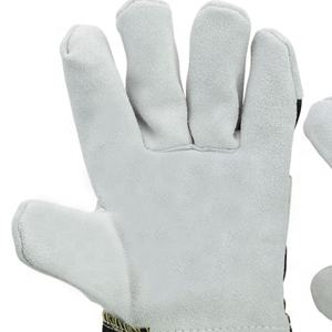 Gants de gréeur canadiens en gros Gants en cuir de vachette fendu du Pakistan Gants de travail à usage quotidien guantes de trabajo de cuero - Product Image 2