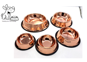 ชามอาหารสัตว์เลี้ยงทำจากสแตนเลสพร้อมก้นยางกันลื่นสำหรับเสิร์ฟอาหารแมวหรือสุนัขและน้ำแมวและเครื่องให้อาหารสุนัข - Product Image 2