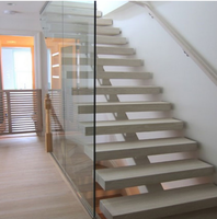 Marches en bois flottantes de style Duplex moderne, escaliers de maison en bois