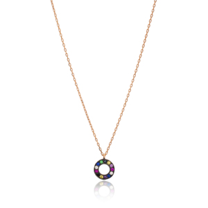 Pendentif arrondi coloré en argent Sterling 925, fait à la main, style turque, bijoux à la mode, vente en gros - Product Image 1