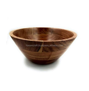 Tazón de Madera Ecológico Desechable para Frutas y Ensaladas, Tazones Hechos a Mano de Alta Calidad, Tazón para Servir Ideal para Fiestas en Casa - Product Image 3