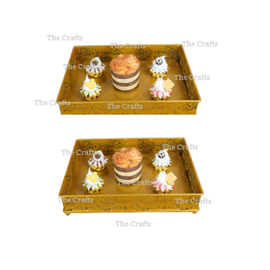 Juego de bandejas de madera para chocolates de Ramadán de dos bandejas de aperitivos con forma de luna y estrella para uso especial Eid - Product Image 5