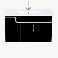 Meubles de salle de bains de luxe moderne, armoires de lavabo avec lavabo et miroir en céramique, les vente en gros