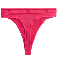 Celana Dalam Wanita Model Thong Bahan Spandex/Katun Oxford Ramah Lingkungan Bernapas dengan Aplikasi Bulu, Kontrol Ringan, Tipis