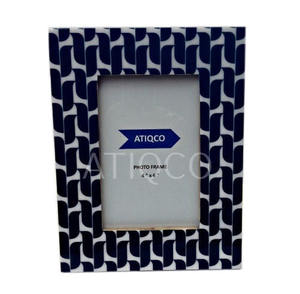 Porte-cadre de carte photo en bois exquis imprimé géométrique - Product Image 6