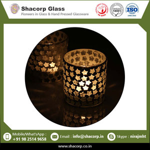 Logotipo personalizado de vidrio soplado punteado para velas, vidrio de vela colorido a granel, precio al por mayor - Product Image 5