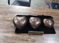 Urne en laiton avec coeur rouge et patte d'or gravée pour animaux de compagnie avec boîte, urne de crémation, fournitures commémoratives, cuivworld inde - Product Image 4