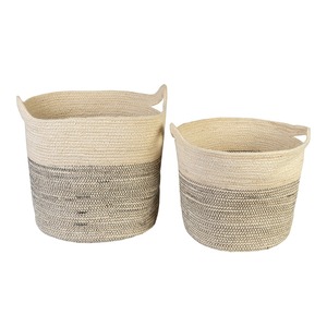 ตะกร้าปอกระเจาและเชือกคอตตอนหลากสีแบบมีด้ามจับ,จากบังกลาเทศ - Product Image 5