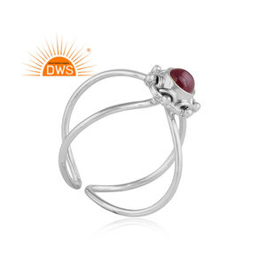 Natural Ruby Gemstone Ring Jewelry Supplier Women's Design Fine 925 Sterling Silver Ring Wholesaler Jewelry Supplier - Product Image 2