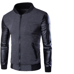 Calidad lana chaqueta varsity con genuino de manga bordado personalizado - Product Image 1