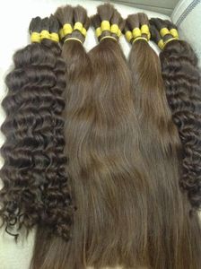 100% haute Remy vierge vietnamien en vrac Extensions de cheveux Double dessiné ondulé Piano couleur brut non traité tressage cheveux - Product Image 2