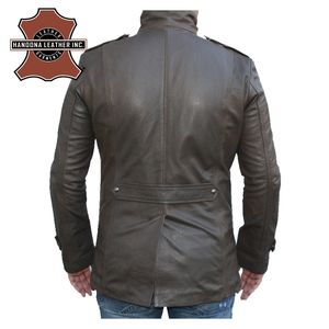 Cuir véritable Hommes & Femmes en peau de mouton Moyen Grand X-Large hommes Vestes Hiver Veste en cuir véritable pour hommes - Product Image 6