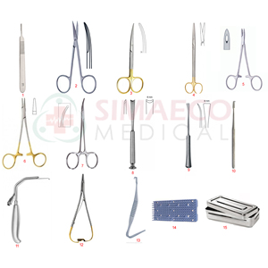 Juego de 13 Piezas para Palatoplastia (Palato Roto) / Instrumentos Quirúrgicos de Acero Inoxidable con Alimentación Eléctrica - Product Image 2