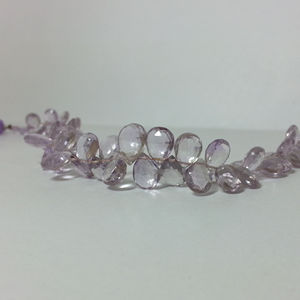 8mm 10mm Naturel Rose Améthyste Pierre Facettes Poire Briolette Pierres Précieuses Perles Brins Prix De Gros Semi Précieux pour Bijoux DIY - Product Image 2