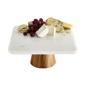 Bol de service pour aliments en marbre Vintage fait à la main, avec Base en bois pour décoration de maison, bol de service de riz en vente en gros, 1 pièce - Product Image 4