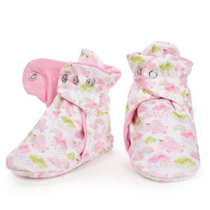Marque distributeur chaussons d'hiver en coton biologique à taille personnalisée chaussons pour bébé nouveau-né filles coton biologique GOTS - Product Image 1
