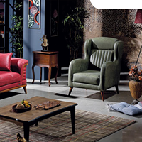 Moderno Juego de Sofás Chesterfield de Madera Maciza Turca, Diseño Acolchado, para Uso en Hospitales, Apartamentos, Escuelas, Almacenes, Talleres, Centros Comerciales, Personalizable