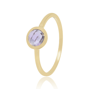 Anillos clásicos elegantes chapados en oro, plata de ley 925 con amatista, fabricante de anillos, venta al por mayor, stock disponible, precio económico - Product Image 2