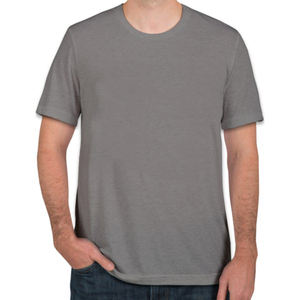 Camiseta de algodón 100% hecha en Pakistán para hombre, camiseta gris con patrón sólido, camiseta de talla grande transpirable de alta calidad, Jersey lavado de tela - Product Image 2