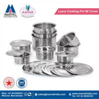 Ensemble de casseroles de cuisine en acier inoxydable chromé, moderne et luxueux, avec couvercle, poli miroir, 14-39,5 cm, écologique, pour aliments