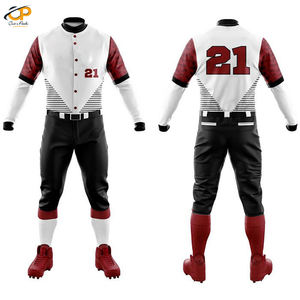 Haute qualité unisexe 100% Polyester sur mesure Baseball Softball Jersey ensemble nouveauté vêtements de sport motif blanc grande taille - Product Image 2