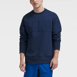 Sudaderas con capucha de cuello redondo sin mangas y hombros caídos de gran tamaño para hombre con logotipo personalizado, sudaderas de poliéster/algodón teñidas lisas para primavera - Product Image 4