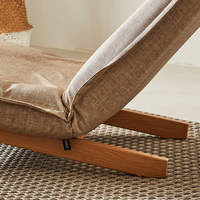 Fauteuil de sol rembourré avec dossier réglable, pliable, style industriel moderne, canapé-lit pour salon, idéal pour la méditation et la télévision