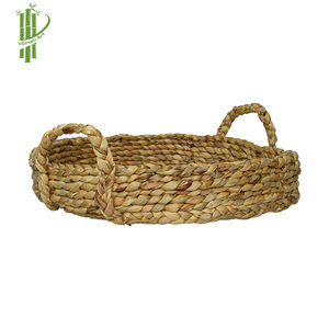 ตะกร้าผักตบชวากลมสำหรับเสิร์ฟหวายผสม,ถาดทอ,ถาดฟางขายส่งในเวียดนาม2022 - Product Image 4
