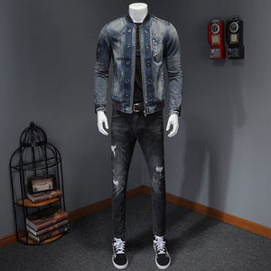 Manteau en jean personnalisé pour hommes, veste en Denim élégante de haute qualité, pour l'hiver - Product Image 2