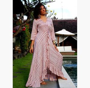 2024 nouveau Boho Designer vêtements pour femmes rayonne à la main Bali conçu caftan Kimono - Product Image 3