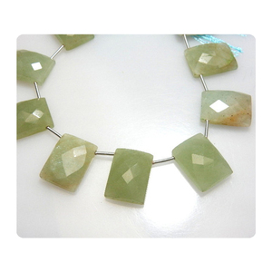 Femmes Premium Vert Rectangle Avanturine 8mm 4mm Rose Cut Naturel Briolette Facettes Pierres Précieuses Perles Rose Fabrication de Bijoux - Product Image 4