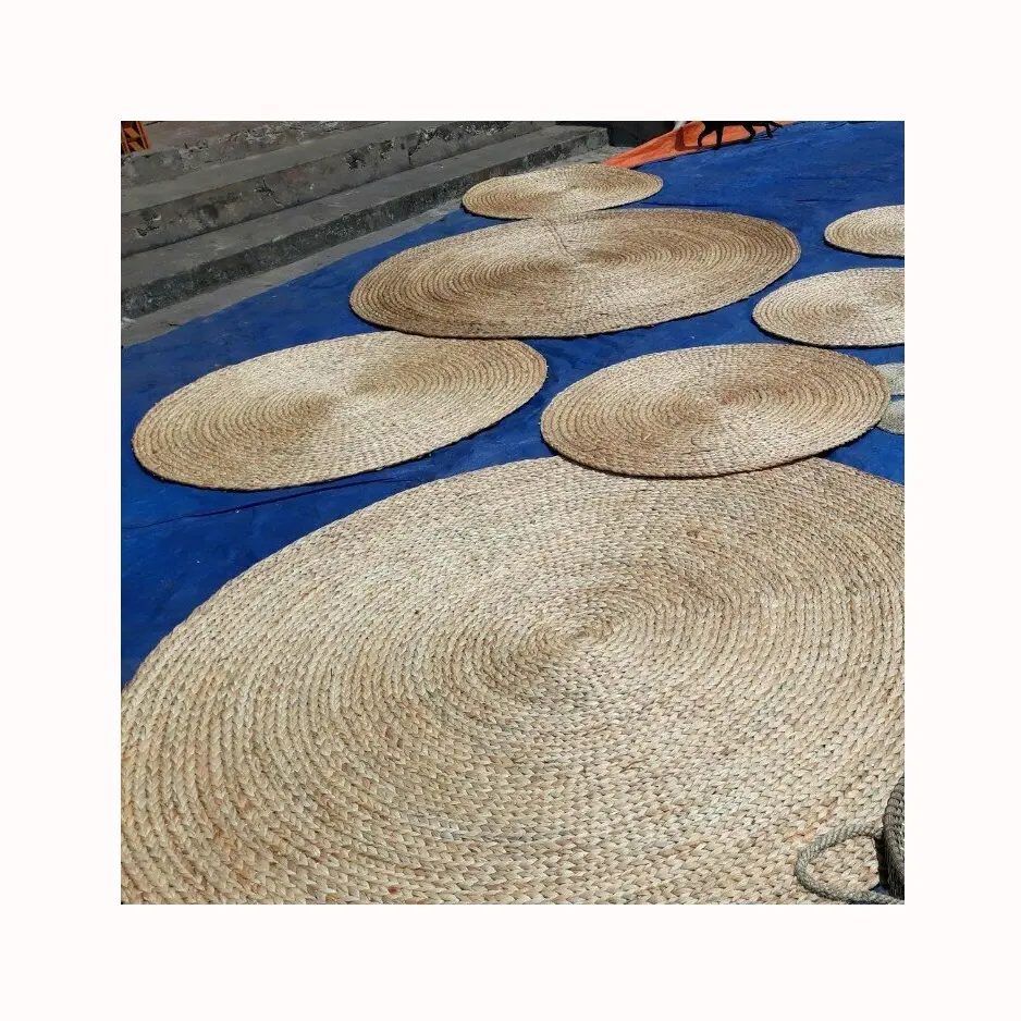 High quality best selling custom size natural hyacinth seagrass round carpet and rugs