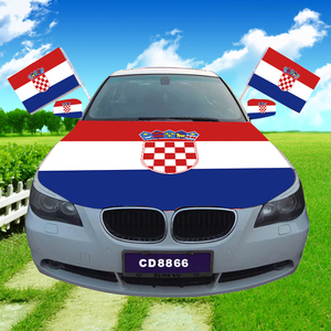 Promotionnel Voiture Capot Miroir Couverture Drapeaux Fanion Style Numérique <span class=keywords><strong>Amérique</strong></span> France Allemagne Brésil Uruguay Croatie-Capot Drapeau Couvre - Product Image 2