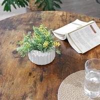 VASAGLE Bereit zum Zusammenbau Wohnzimmer Braun kleiner runder Couch tisch aus Holz im Industries til