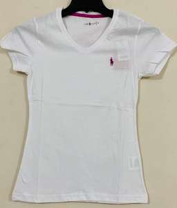 T-shirt manches courtes pour femme, Logo et étiquettes, en coton, décontracté, col en v, bureau, d'affaires, printemps, - Product Image 5