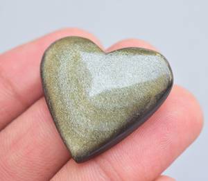 Gema de obsidiana dorada de grado AAA, cabujón, joyería suelta, Colgante de Piedra, taxi - Product Image 5