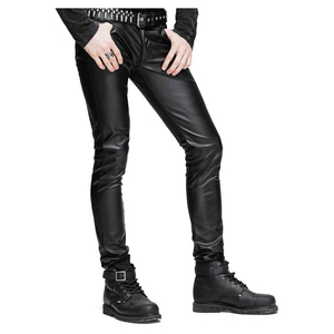 กางเกงหนังแท้แฟชั่นสำหรับผู้ชาย,กางเกงหนังแกะแท้พร้อมโลโก้และดีไซน์ตามสั่ง - Product Image 1