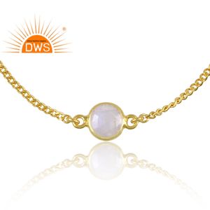 Pulsera de Plata de Ley 925 con Piedra Lunar Arcoíris Natural, Tendencia 2026, para Mujer, Fabricante de Joyería - Product Image 2