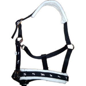 VENDO PP caballo Halter con piel color negro marrón rojo azul hecho en dólar indio 2 tamaños COB completo Shetland - Product Image 3