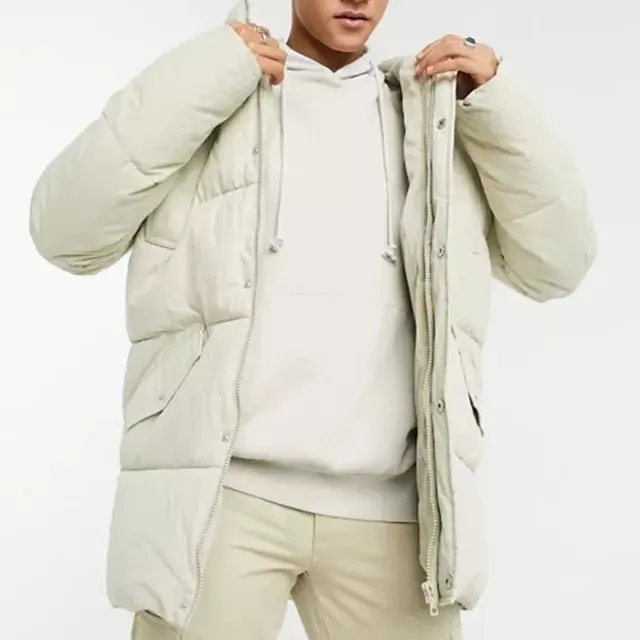 Custom Logo Outdoor Male Padded Bubble Warm Winter Men Coats Puffer Jacket For Man