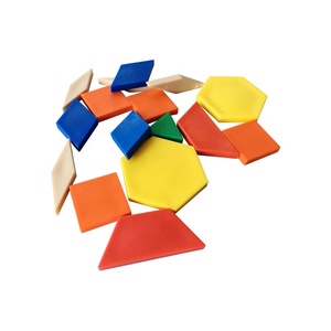 GD Đa Phương Tangram Hình Dạng Rắn Phẳng Nhựa Đối Xứng 6 Hình Dạng 6 Khối Mô Hình Màu - Product Image 1