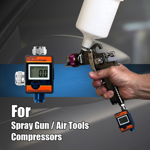 Manomètre numérique Lematec 2,5-160 PSI, régulateur d'air pour outils pneumatiques, mini en aluminium avec arrêt automatique, batterie remplaçable - Product Image 4