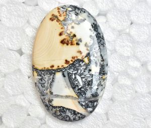 Cabujón de Jaspe Maligano / Gema de Jaspe Maligano Dendrítico de Primera Calidad, Forma Ovalada, Tamaño 20-55 mm, Color Amarillo/Gris, S. F. GEMS - Product Image 1