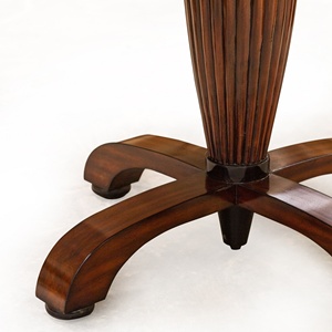 Round Rosewood Dining <b>Table</b> <b>Solid</b> <b>Wood</b> Classic Design Veneer <b>Top</b> Premium Dining Room Home Hotel Furniture - Product Image 5