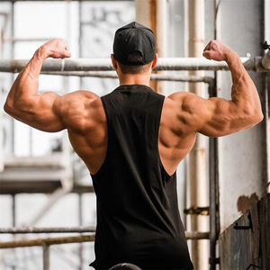 Chaleco sin mangas recortado de peso pesado de alta calidad, camiseta sin mangas, camiseta gris para niños, gimnasio, Fitness, estilo sólido - Product Image 4